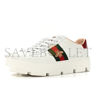 GUCCI WOMEN'S ACE EMWROIDERED PLATFORM SNEAKER 577573